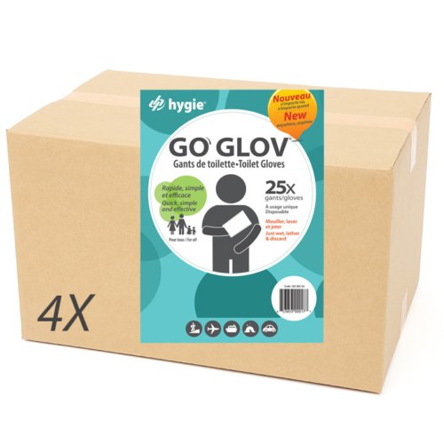 Case of 100 GO GLOV disposable toilet gloves